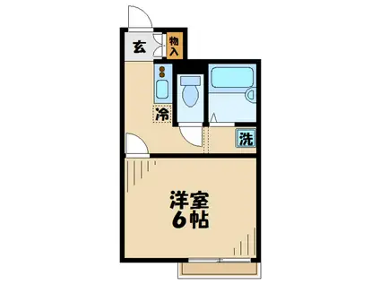 レオネクスト伊那富(1K/1階)の間取り写真