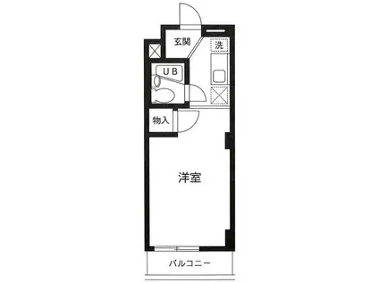 メゾン・クレールB(ワンルーム/1階)の間取り写真