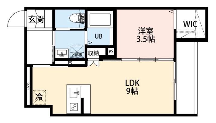 S R NIT VERTE(1LDK/1階)の間取り写真
