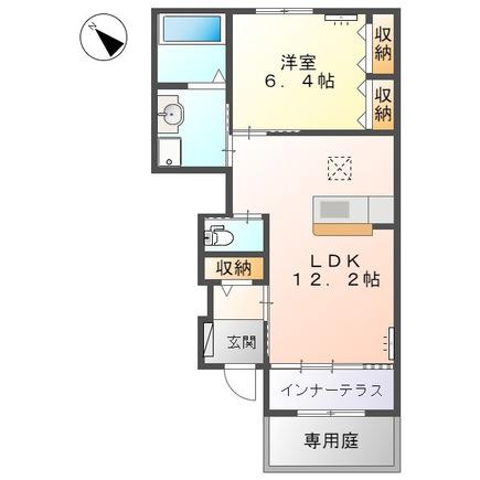 サニーコート(1LDK/1階)の間取り写真