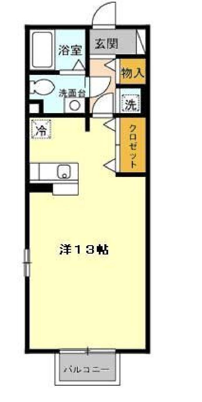 モナリエ(ワンルーム/1階)の間取り写真