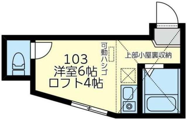 ユナイト追浜ビリーブラント(ワンルーム/1階)の間取り写真