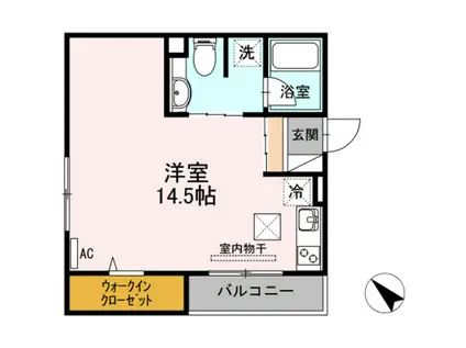 シャルマン深江A棟(ワンルーム/1階)の間取り写真