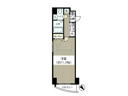 エスペラル池袋(1K/2階)の間取り写真
