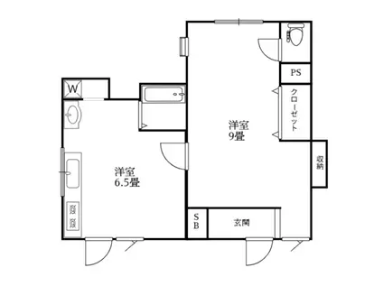 ディモーラ西池3丁目(1DK/1階)の間取り写真