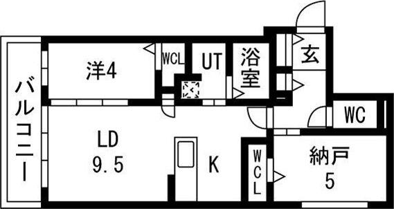 RESIDENCE SHINMEI東札幌(2LDK/3階)の間取り写真