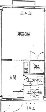 ウエストラフォーレ(1K/1階)の間取り写真