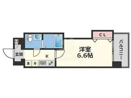 ラグゼ桜ノ宮(1K/5階)の間取り写真