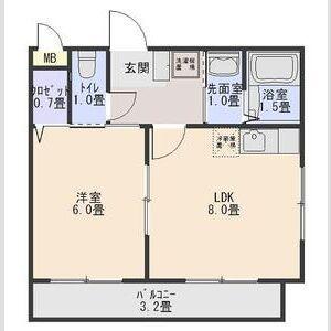 エクセルフルール(1LDK/1階)の間取り写真