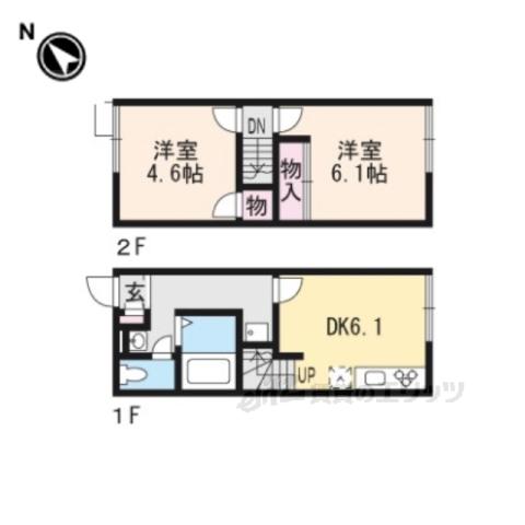 レオパレスエスポワール(2DK/1階)の間取り写真