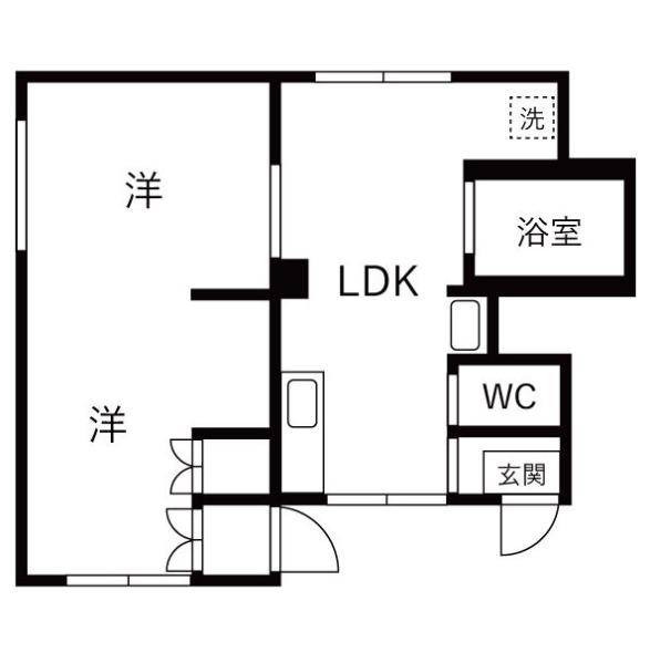 コーポラス華(2DK/2階)の間取り写真