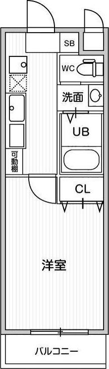 A・CITY港栄(1K/2階)の間取り写真