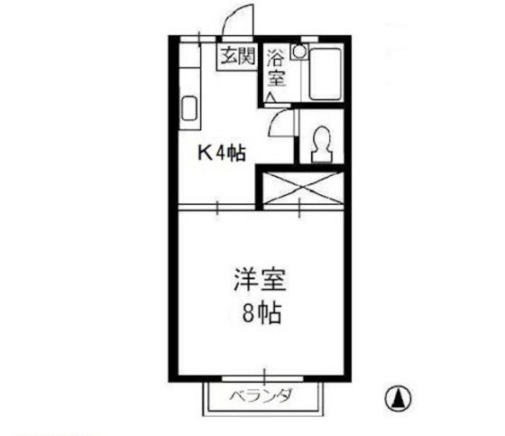 ハーバートフローレンス(1K/1階)の間取り写真