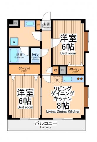 ロロピアーナ(2LDK/3階)の間取り写真