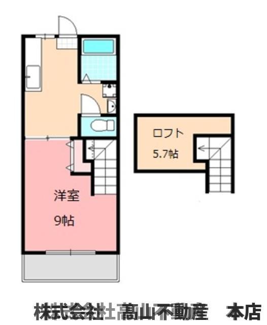 ショーンII B棟(1K/1階)の間取り写真