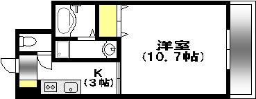 ベラ福本(1K/3階)の間取り写真