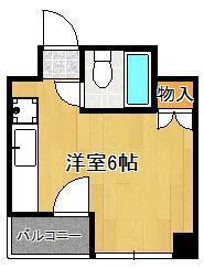 ウエストビル(ワンルーム/3階)の間取り写真