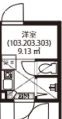 GARUNA OKUBO(ワンルーム/B1階)の間取り写真