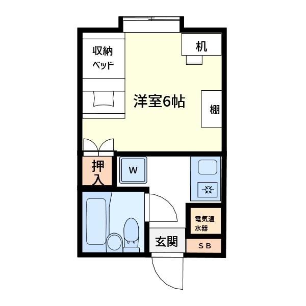 ハイムアペックス(ワンルーム/1階)の間取り写真