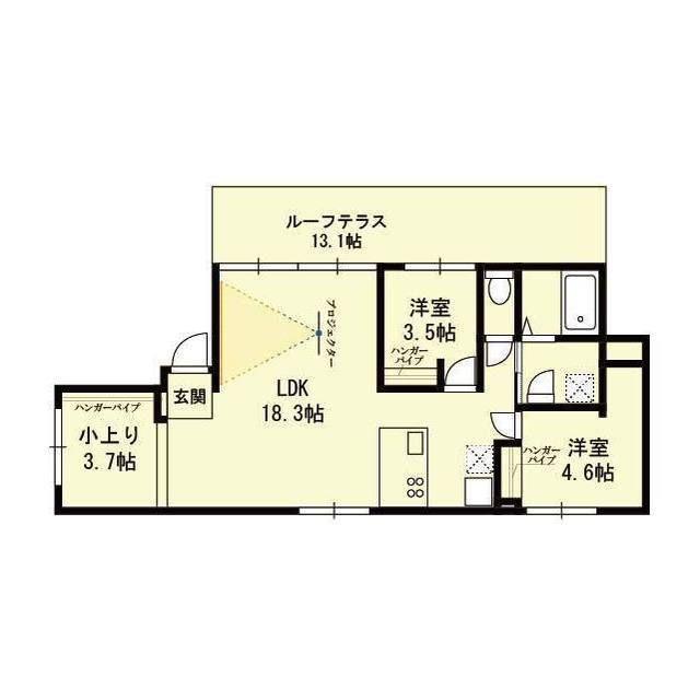 MIRTO西大井(3LDK/3階)の間取り写真