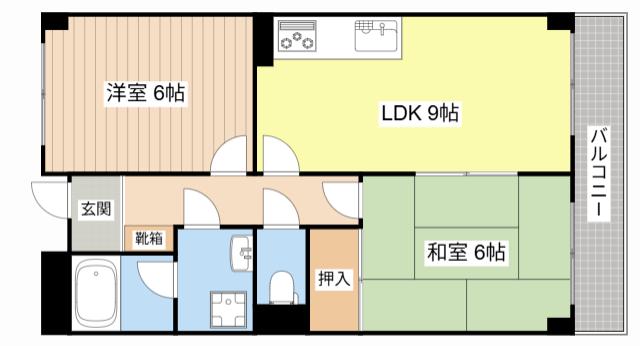 NEO MILLENNIUM(2LDK/1階)の間取り写真