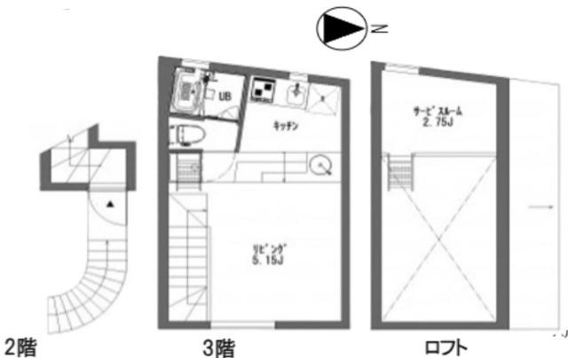 BOCO(1SLK/2階)の間取り写真