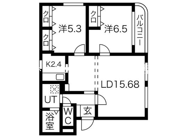 VESTLIFE21(2LDK/2階)の間取り写真