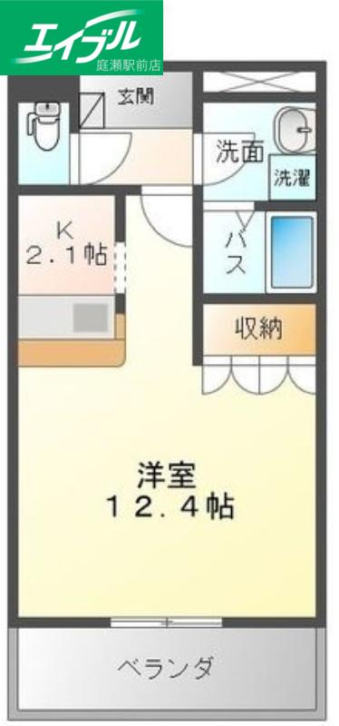 グレイスパレス(1K/1階)の間取り写真