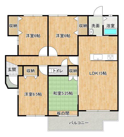 とまとはうす(4LDK/1階)の間取り写真