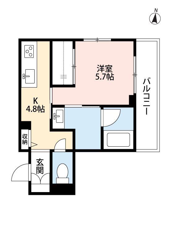 MAISON DE ASHLEY(1K/2階)の間取り写真