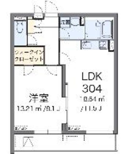 クレイノリベーラ(1LDK/3階)の間取り写真