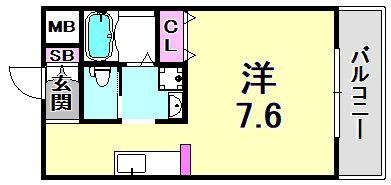 第2大森マンション(ワンルーム/1階)の間取り写真