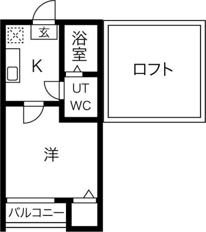 ベルメゾン尾頭橋(1K/1階)の間取り写真