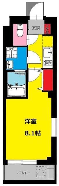 BCASA西日暮里(1K/2階)の間取り写真