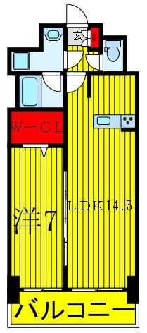 ブリリアント トゥデイ(1LDK/3階)の間取り写真