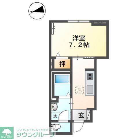 レアルMKM(1K/1階)の間取り写真