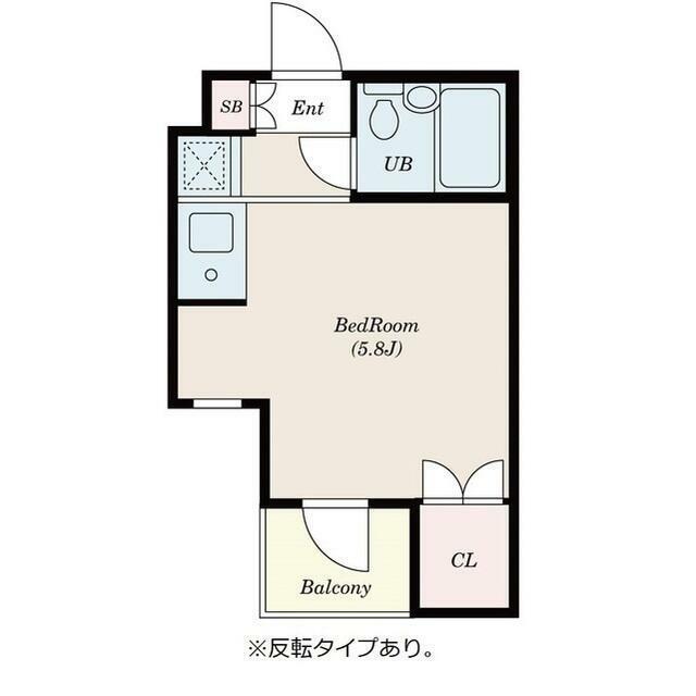 ロイヤルパレス(ワンルーム/2階)の間取り写真