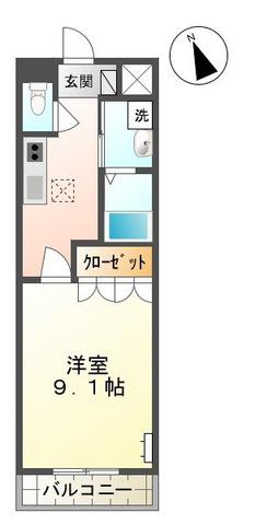 SAKURACOOP宝(1K/1階)の間取り写真