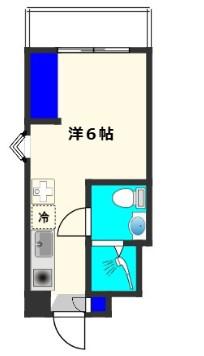 フローラ5(ワンルーム/4階)の間取り写真