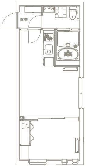 FLレジデンス新宿御苑V(1LDK/2階)の間取り写真
