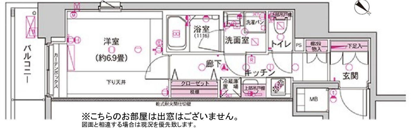 DUARES愛宕虎ノ門 デュアレス愛宕虎ノ門(1K/2階)の間取り写真