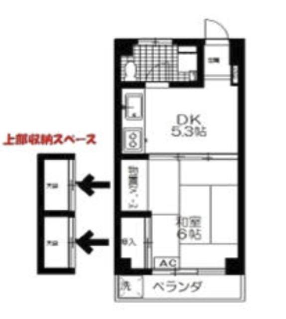 トーシンコーポ(1DK/1階)の間取り写真