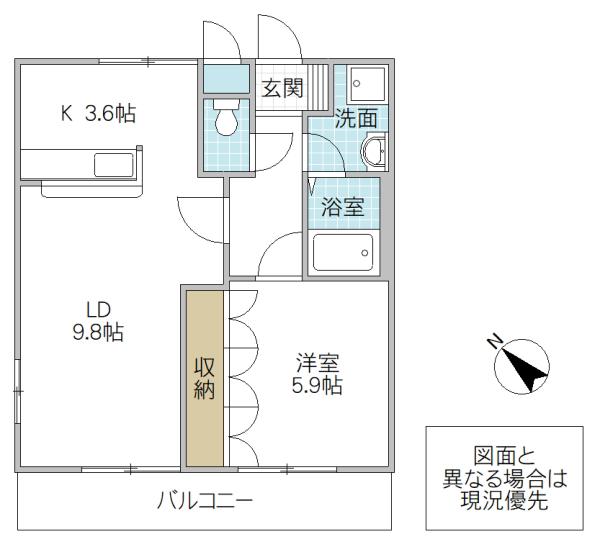 RUINS・HILL(1LDK/2階)の間取り写真