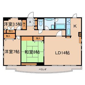 アムール虹ヶ丘(3LDK/7階)の間取り写真