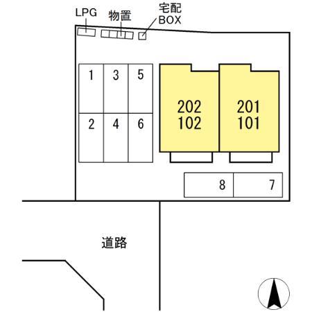 コートセゾン(2DK/2階)の間取り写真