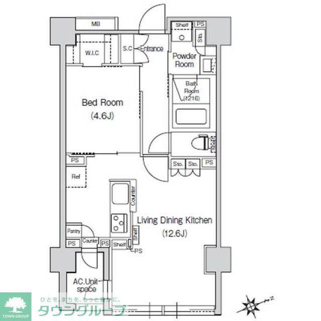 スタイリオ元住吉II(1LDK/2階)の間取り写真