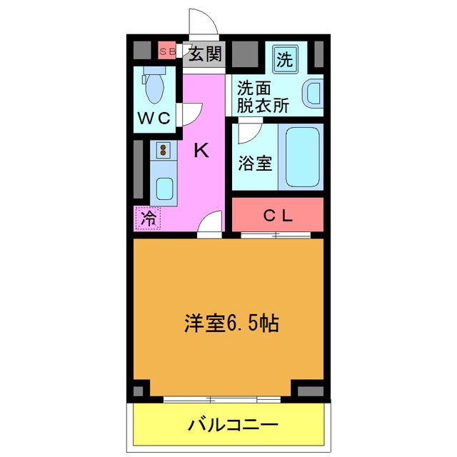 ALBA(1K/2階)の間取り写真