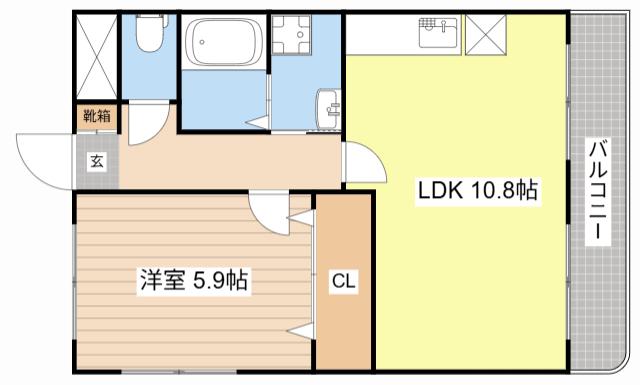 アプローズ(1LDK/3階)の間取り写真
