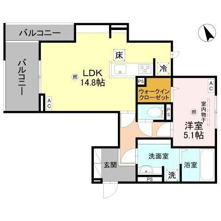 FT.RECOLTE(1LDK/1階)の間取り写真
