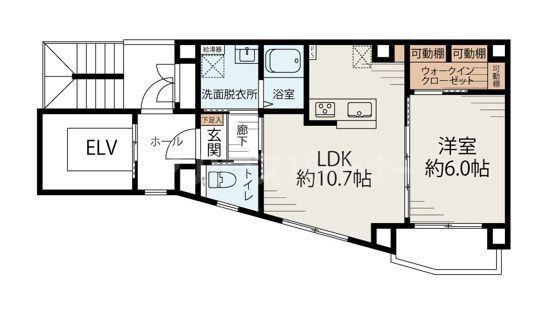 グランタワー池袋(1LDK/2階)の間取り写真